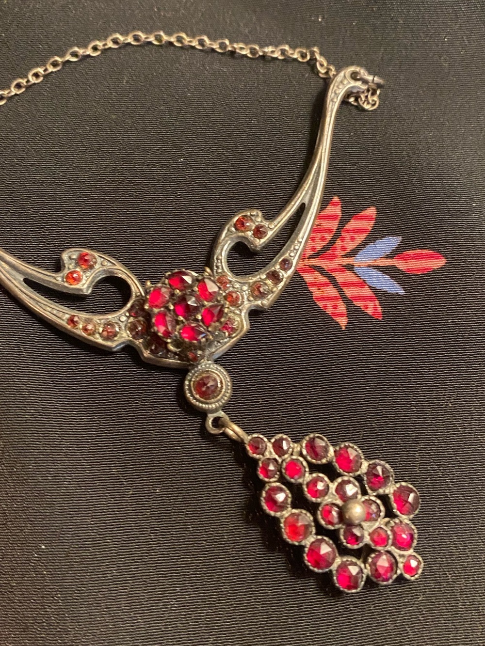 Garnet Necklace Vintage